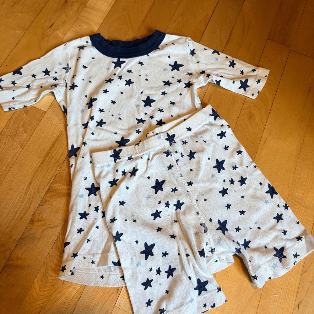 Moon And Back Hanna Andersson Organic Unisex PJ Shortjohns Set Size 10